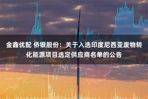 金鑫优配 侨银股份：关于入选印度尼西亚废物转化能源项目选定供应商名单的公告